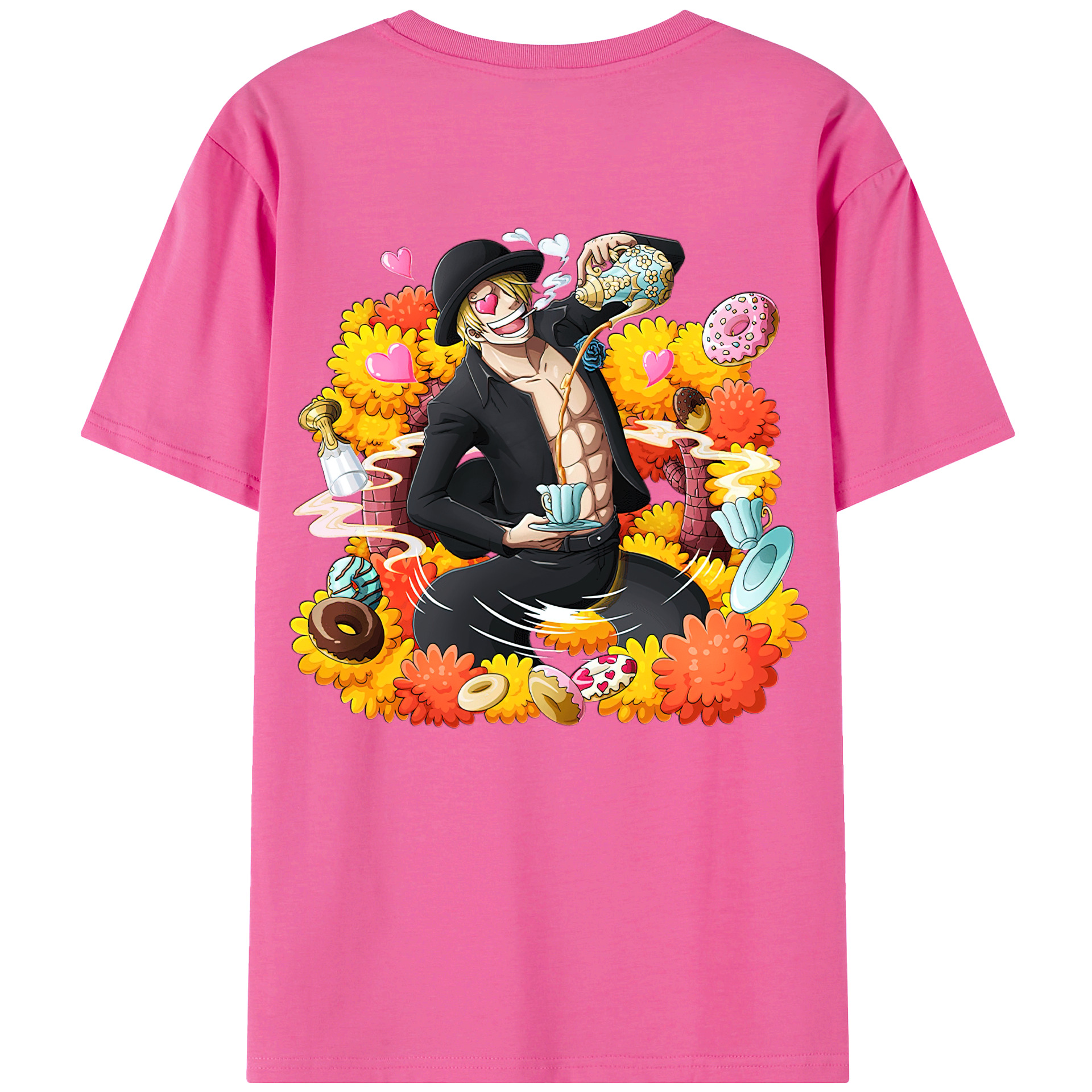 （画像用） ワンピース サンジ ONE PIECE Sanji レディース半袖Tシャツ(バックプリント)